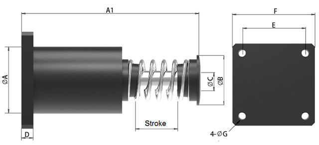 Hydraulic crane buffers